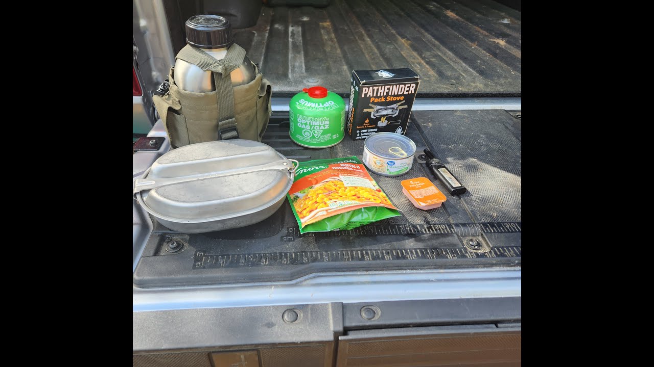 Pathfinder Pack Stove Ep  9 Buffalo Noodles with Chicken in a GI Mess Kit