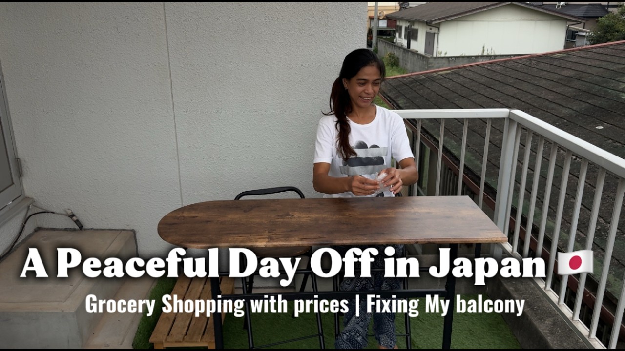 A Calm Day Off in Japan | New Carpet, Grocery Shopping, and Fixing My Balcony 🌿 | Filipino Living i