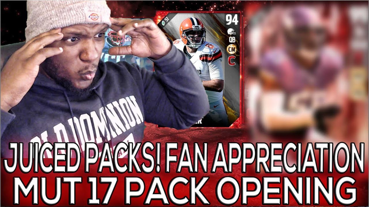 WOAH JUICED PACKS! FREE 99 OVR ULTIMATE TICKET PLAYER! MUT 17 PACK OPENING | Madden 17 Ultimate Team