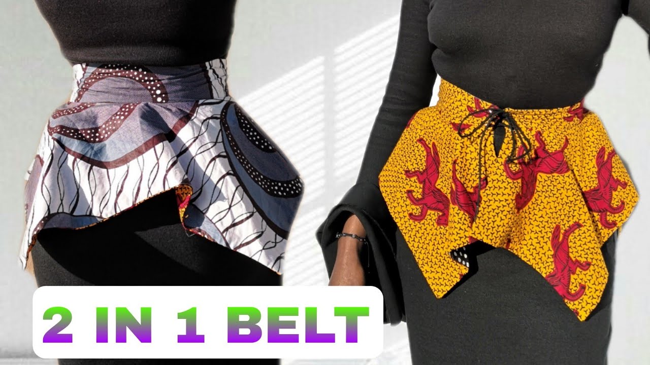 peplum belt tutorial /ankara belt/African print belt