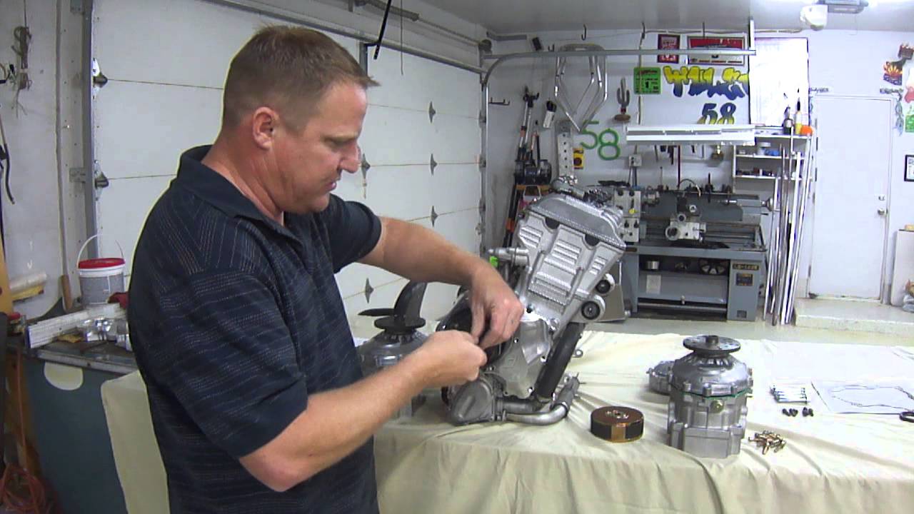 Skytrax Yamaha RX1 snowmobile engine to aircraft adapter