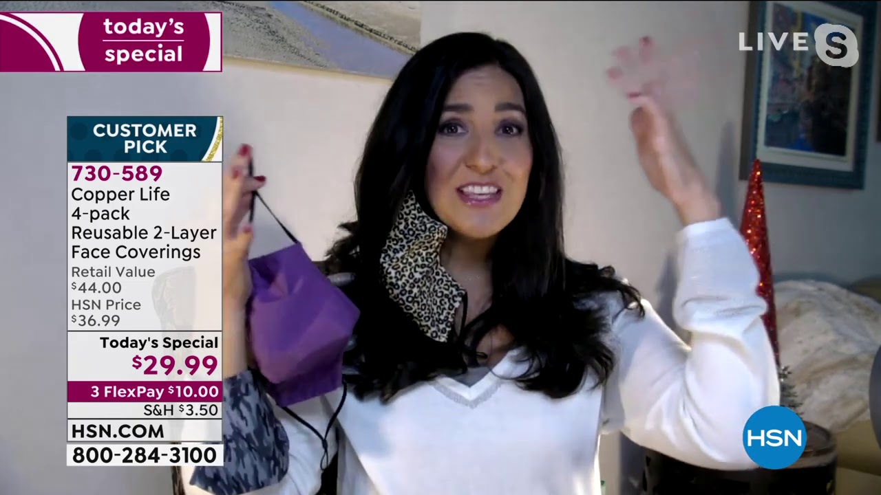 Copper Life 4pack Reusable 2Layer Face Coverings