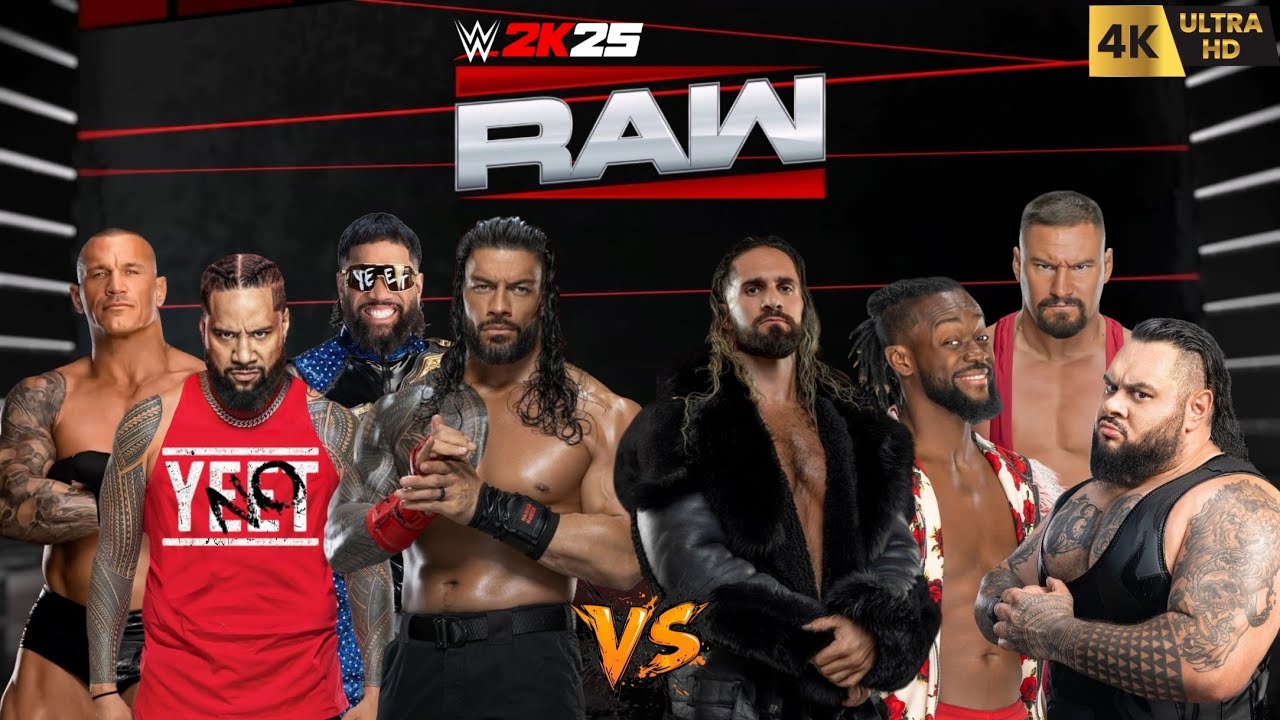 WWE 2K25 - Team Roman Reigns vs Team Seth Rollins | Elimination Tag Team Match | PC™ Gameplay [4K60]