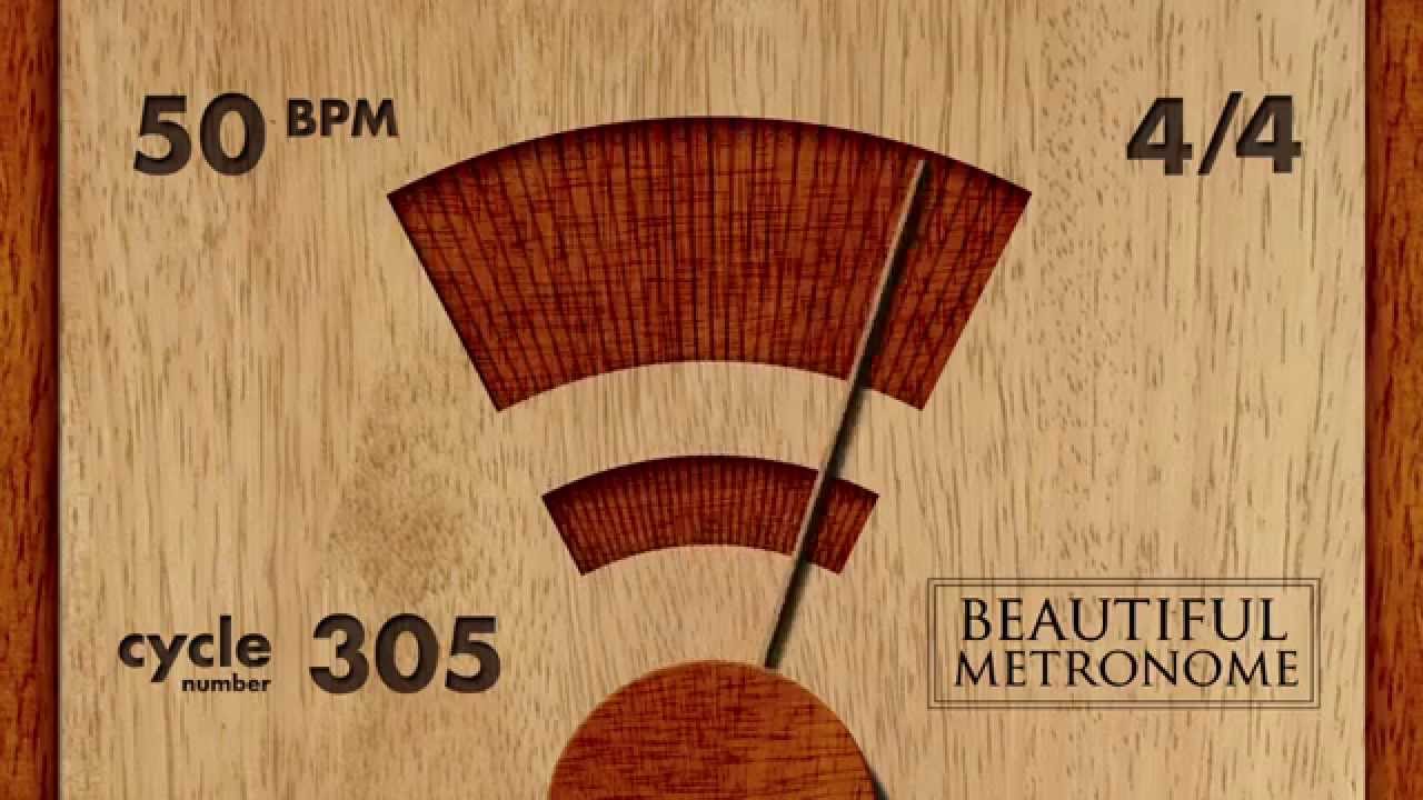 50 BPM 4/4 Wood Metronome HD
