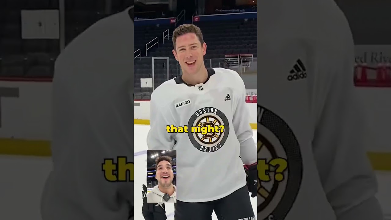 Skating a lap with Charlie Coyle of the Boston Bruins