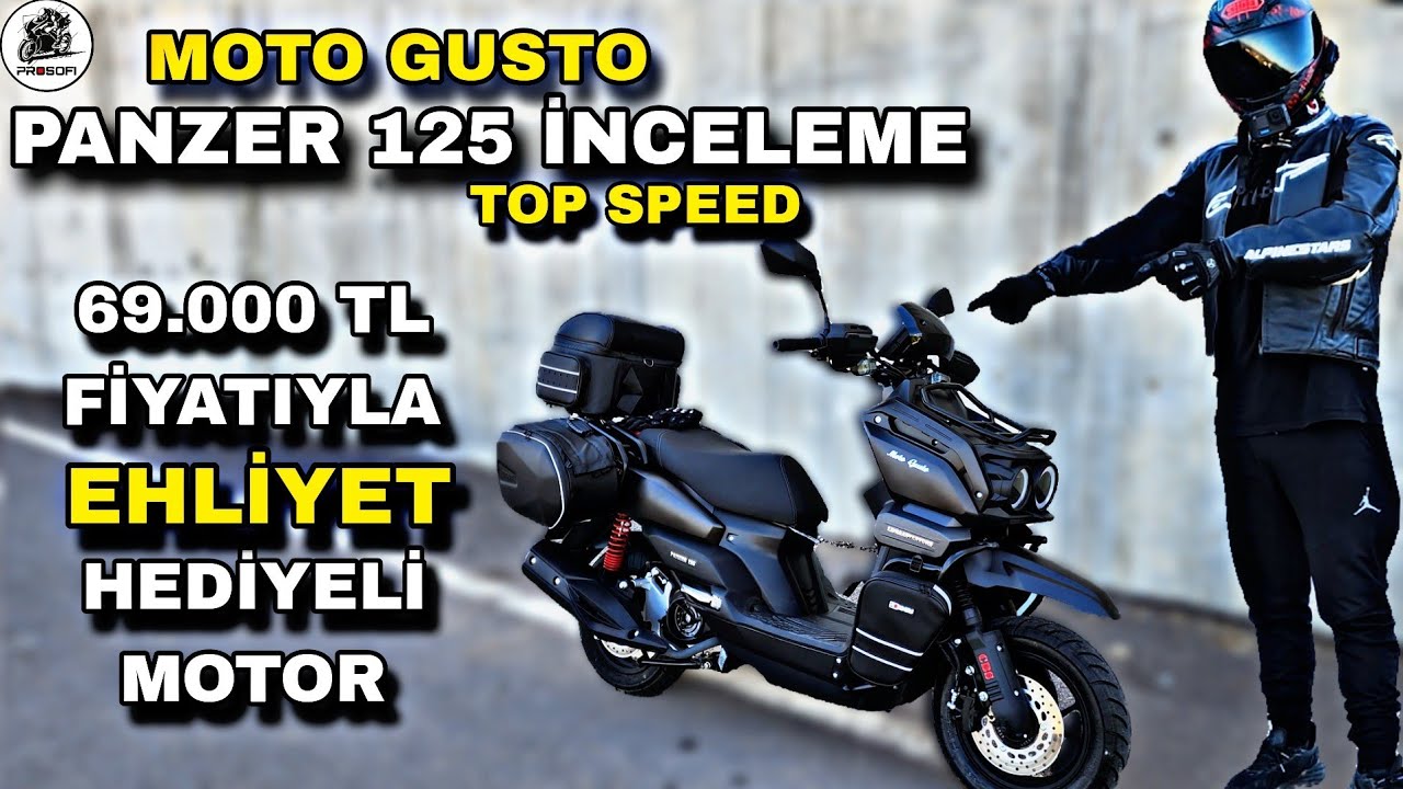 EHLİYET HEDİYELİ MOTO GUSTO PANZER 125 İNCELEME & TOP SPEED & YEDEK PARÇASI VAR! VADE FARKSIZ TAKSİT