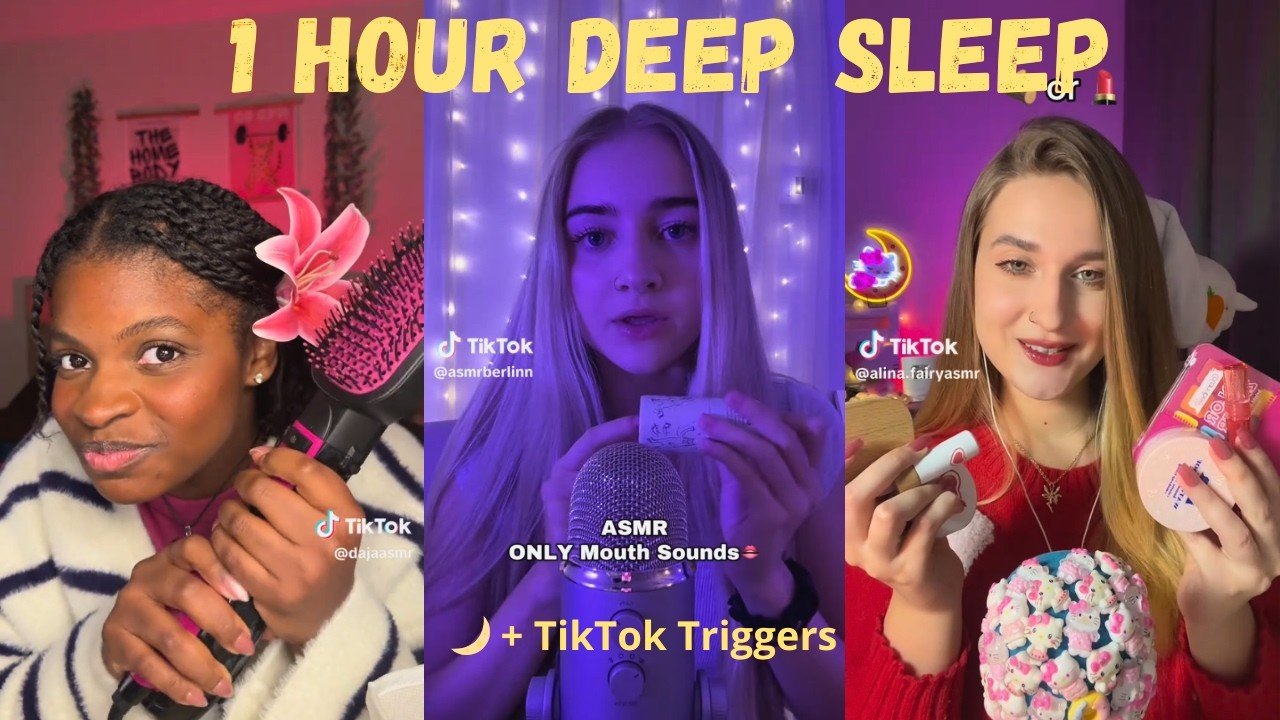 ASMR for Deep Sleep | 1 Hour of Viral TikTok Triggers – Soft Whispers, Brushes & Gentle Tapping