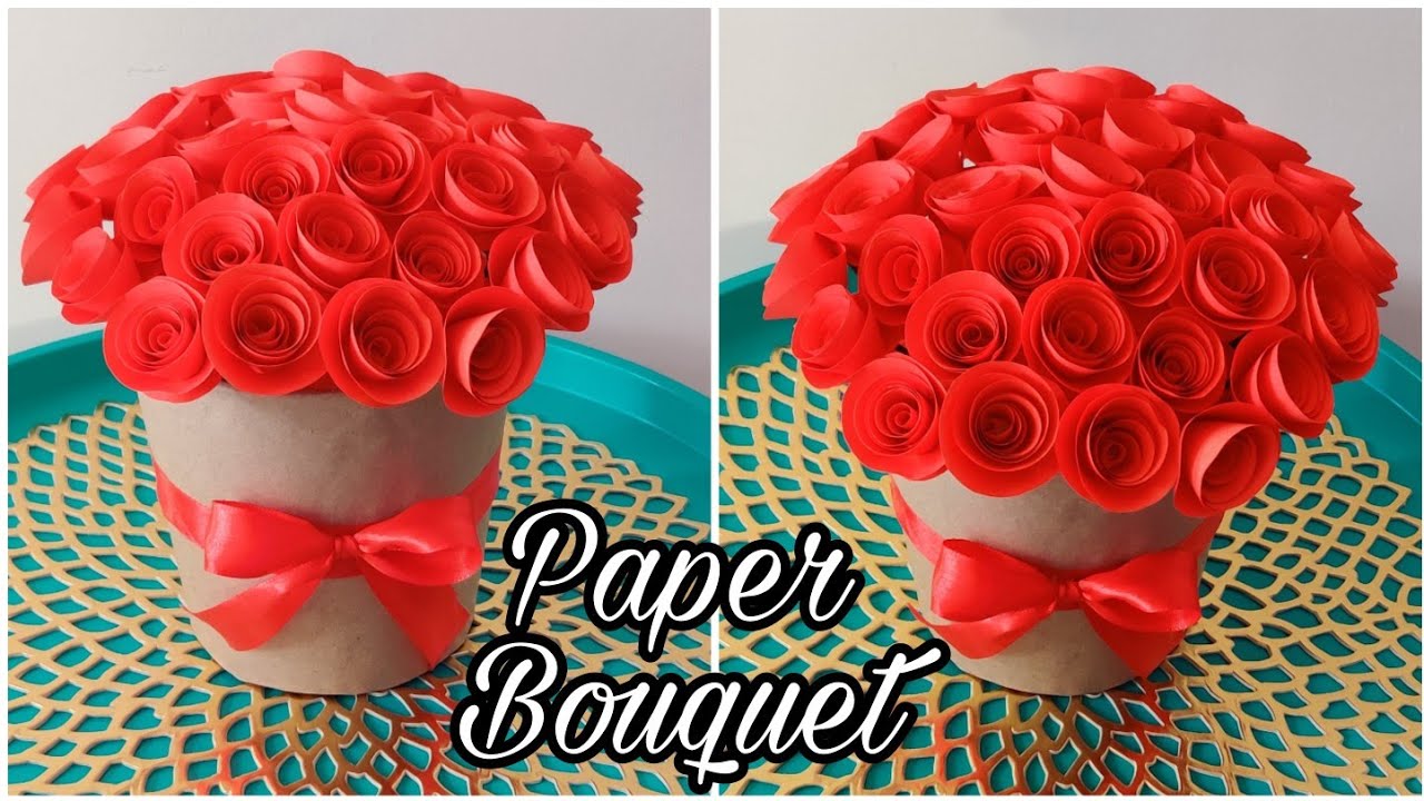 How To Make Paper Flower Bouquet | DIY | Paper Flower Making | Paper Craft