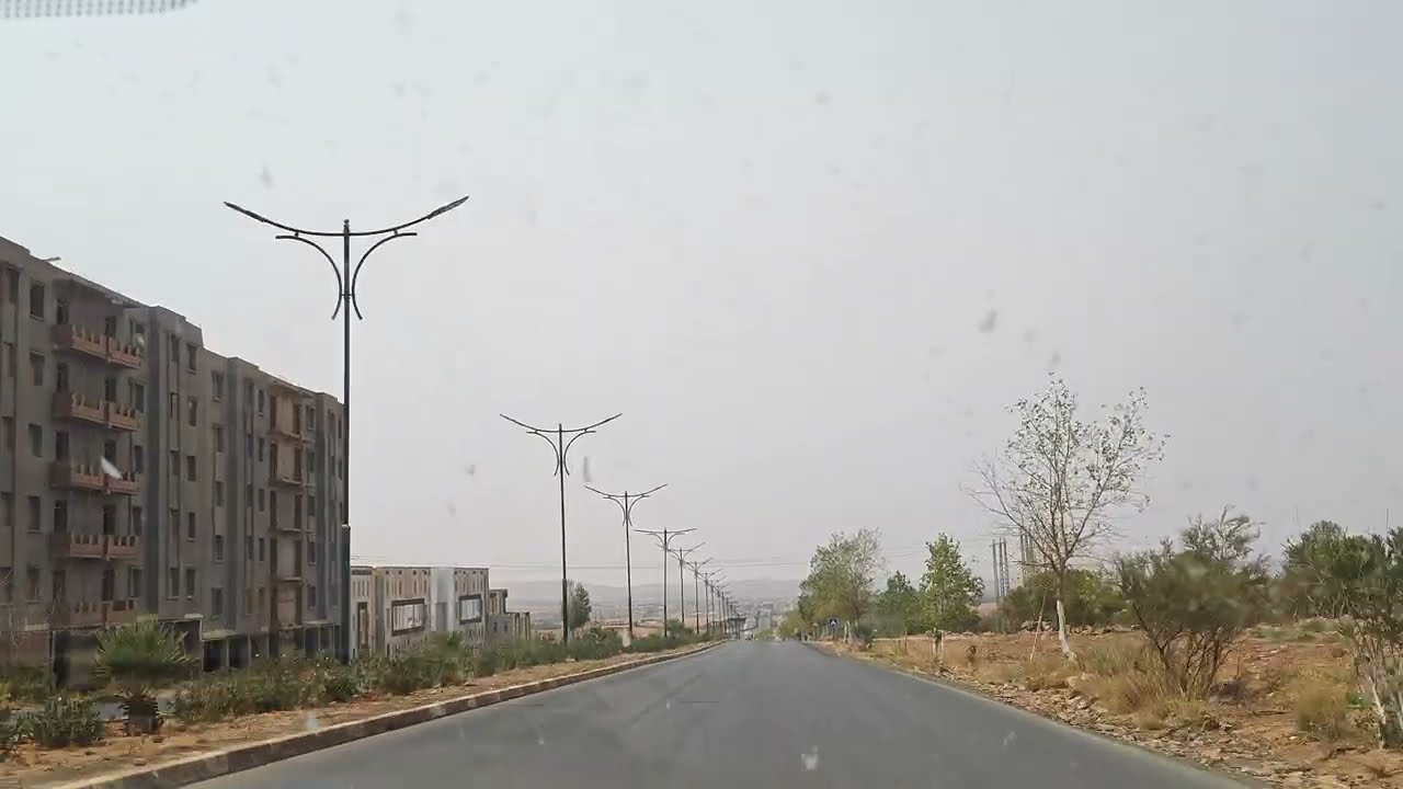 ولاية #البيض  الجميلة المدخل الجنوبي اليها مرورا بالمركز الجامعي الى وسط المدينة ❤️