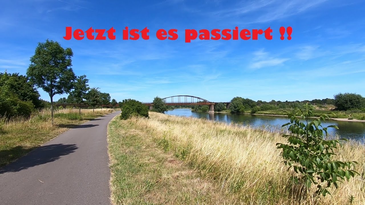 Mit dem Rad von Porta nach Bad Oeynhausen. Überraschende Begegnung.
