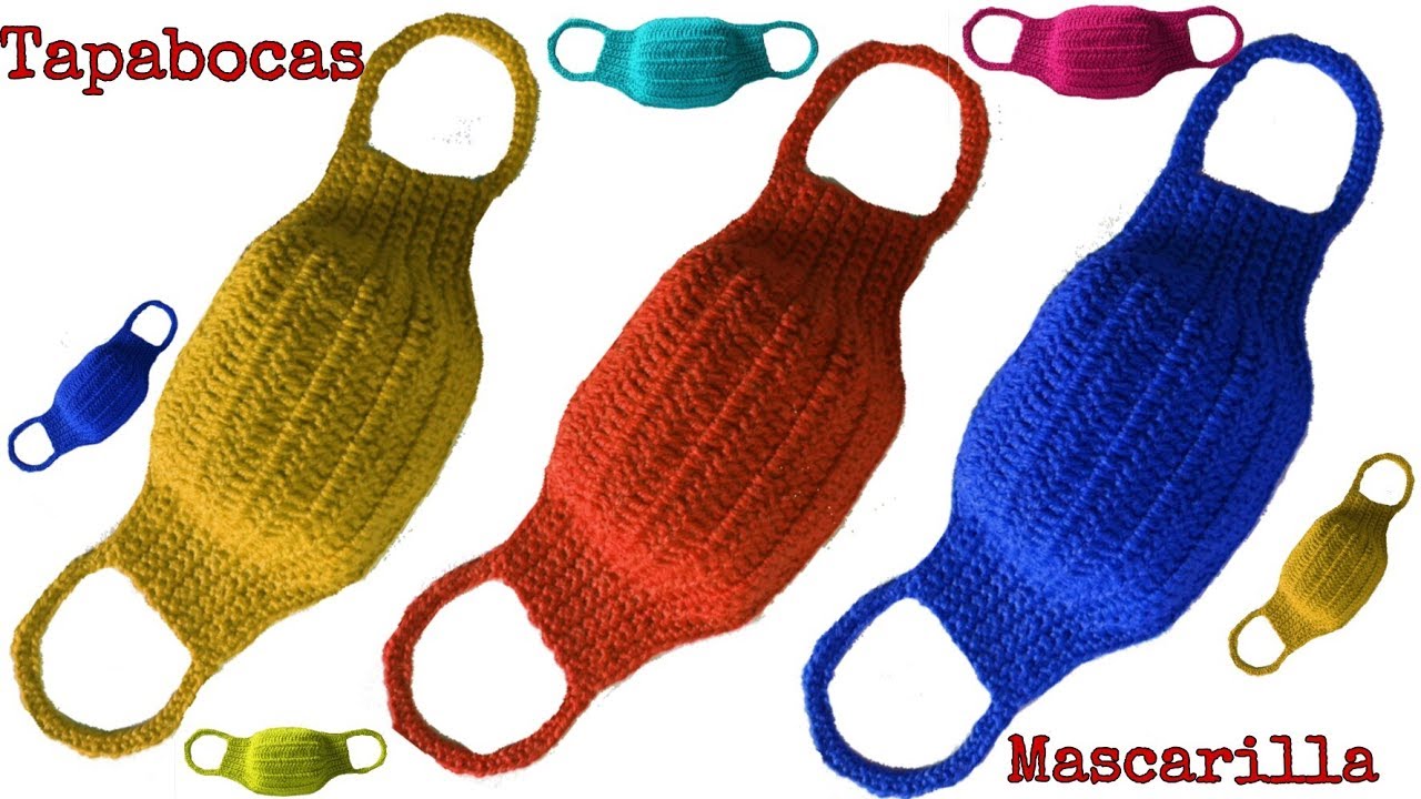 Cómo hacer mascarillas o tapabocas a crochet rápido *Paso A Paso*