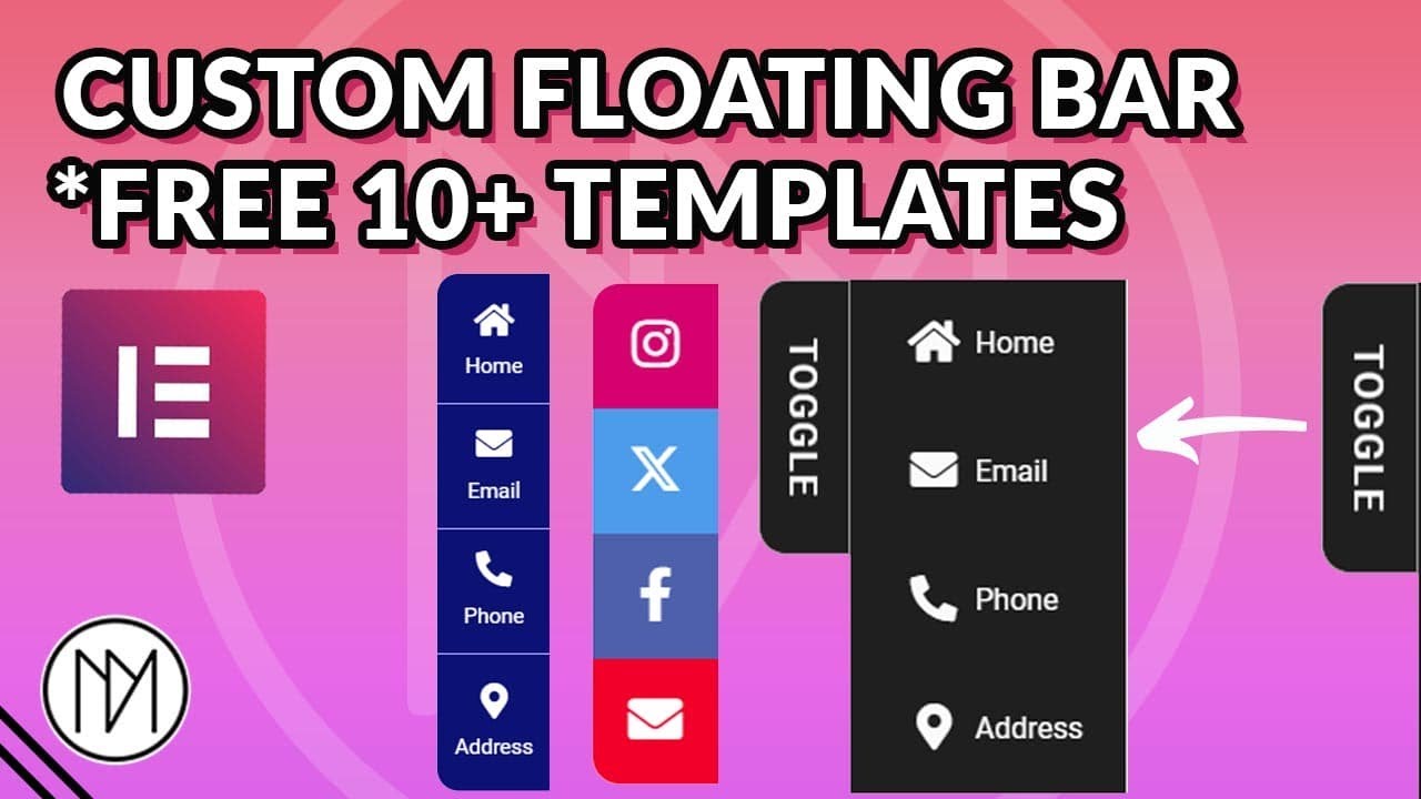 Custom Floating/Sticky Bar for Menu, Socials, CTA and More - Elementor Tutorial