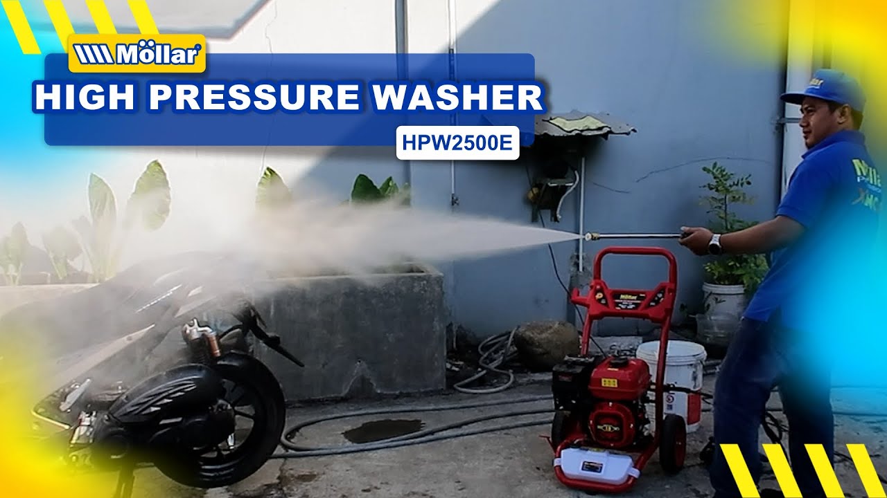 Review & Test MOLLAR HPW2500E Gasoline High Pressure Washer Mesin Cuci Jet Cleaner Tekanan Tinggi