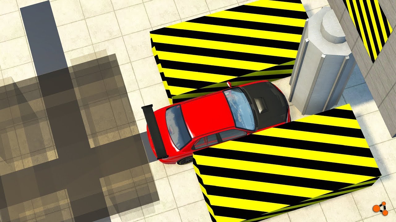 Beamng drive - Cars Press-Crusher with giant Roller