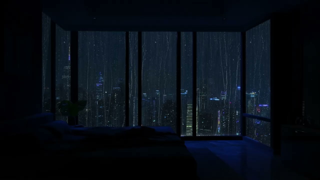 City Night Rain Ambience 🌙 Healing Sounds for Insomnia, Sleep & Stress Relief