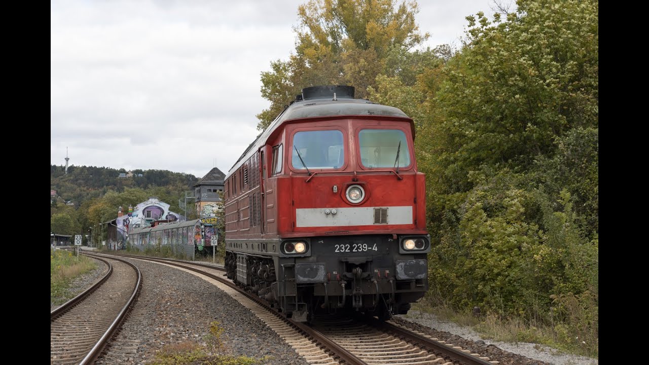 04.10.2020 Mit 232 239 Lz von Gera Hbf über Jena West nach Saalfeld