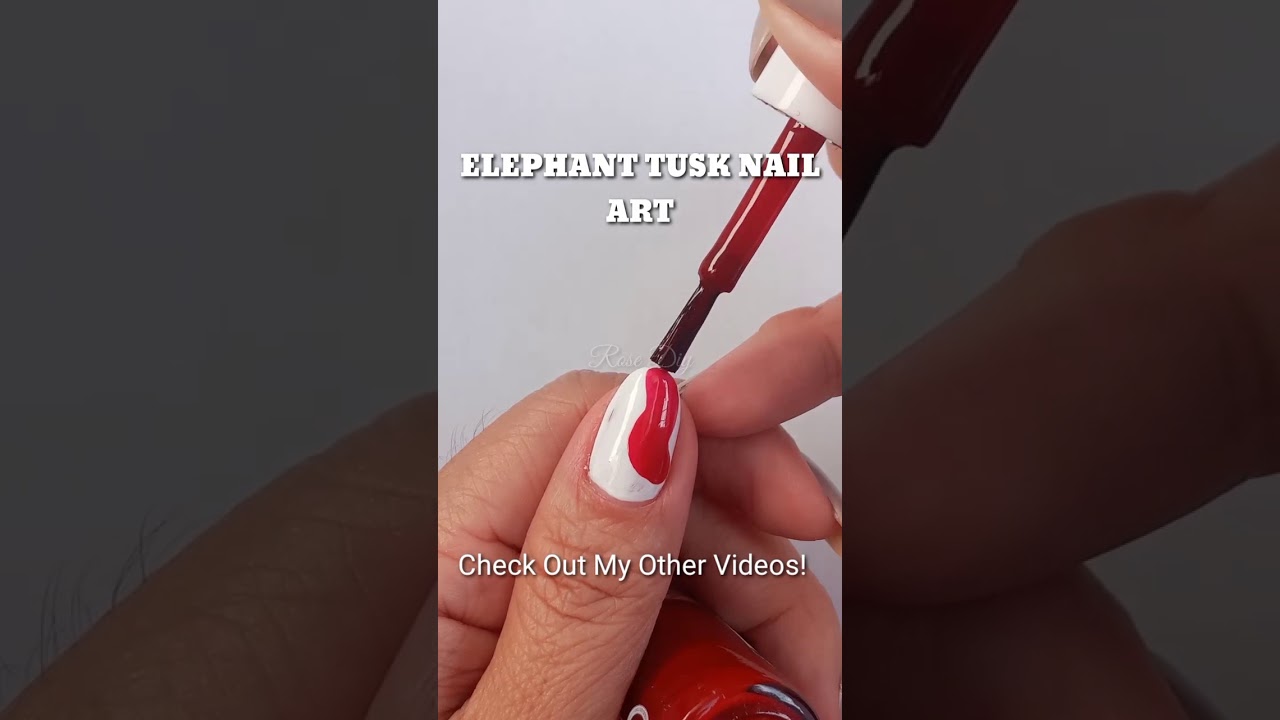 Elephant Tusk Nail art #shorts