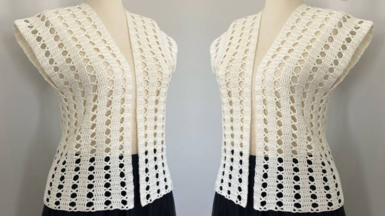 😍 Crochet Vest Sweater Pattern 💯 Easy Crochet Women top vest stitch 😍*only stitch