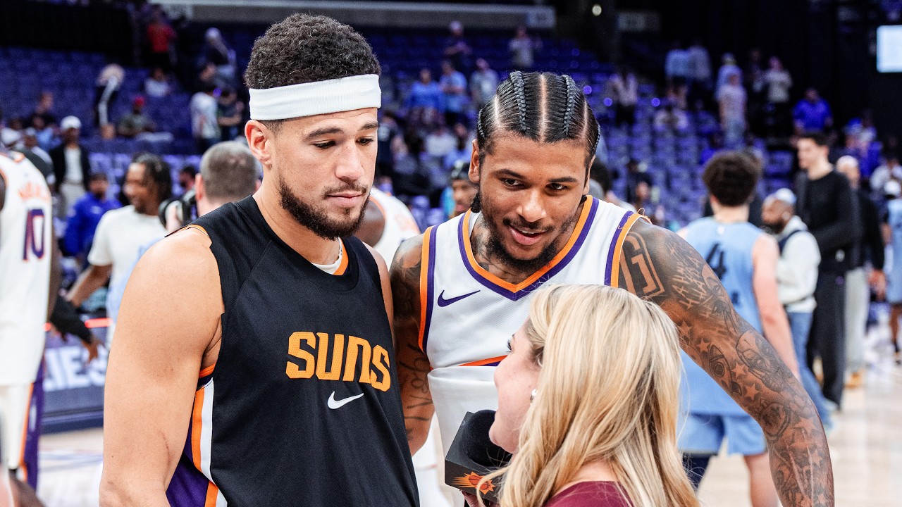 Devin Booker Postgame On-Court Interview after win vs Utah Jazz