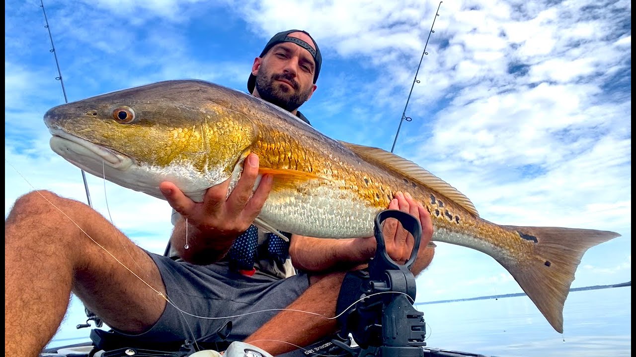 Doubled up on BULL REDFISH! Kayak Fishing the 331 Bridge / Choctawhatchee Bay near Destin Florida