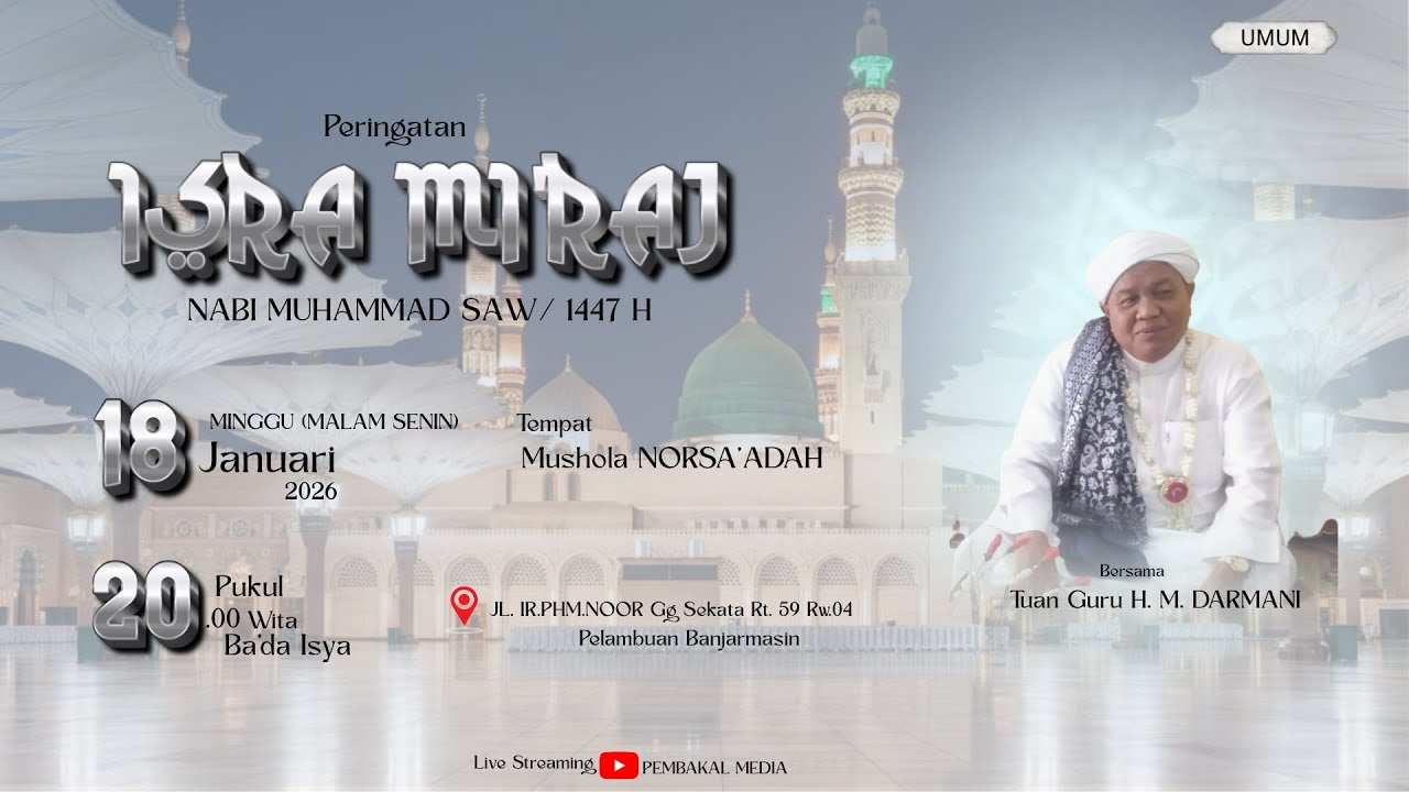 PERINGATAN ISRA MI'RAJ - LIVE 18 JANUARI 2026