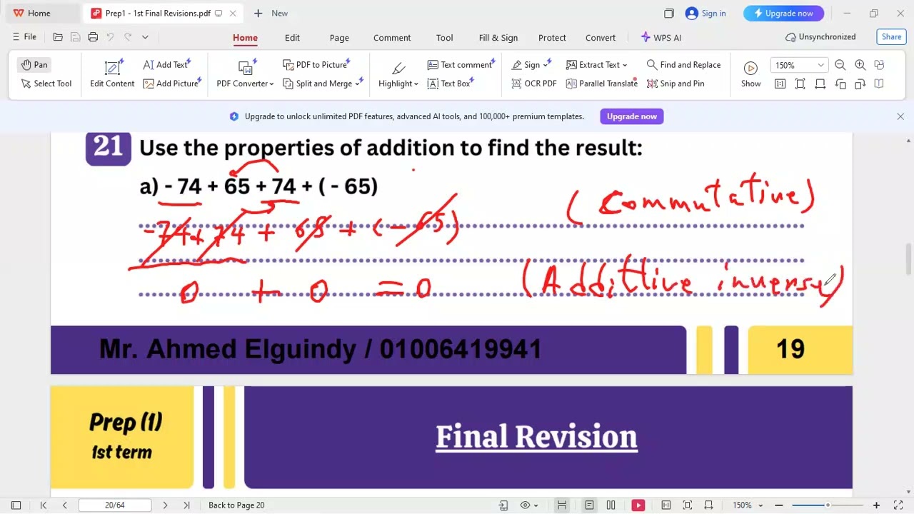 Math, Prep1, Final Revision, (5)