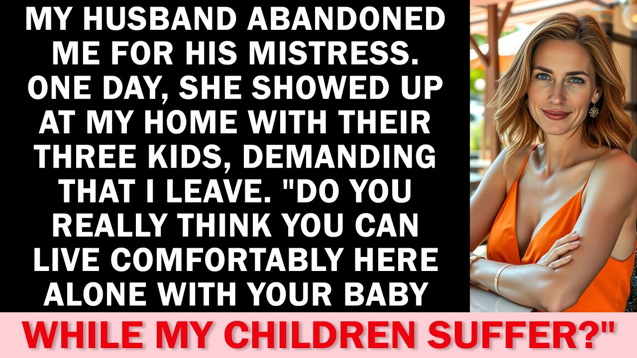 Husband left me for his mistress. She showed up with their three kids, demanding I leave my own home