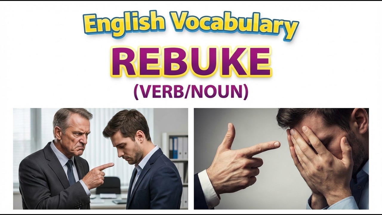 2216) Rebuke &ndash;  Word Meaning, word use,  Synonyms & Antonyms  |  English vocab builder