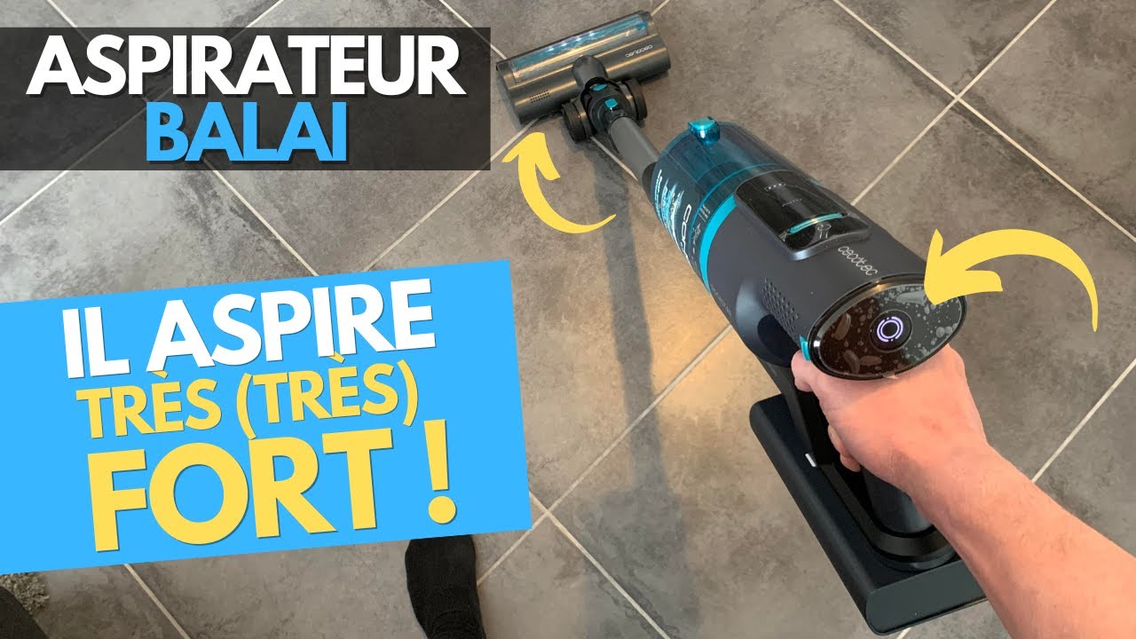 Je teste cet aspirateur balai SURPUISSANT avec VIDANGE AUTOMATIQUE !