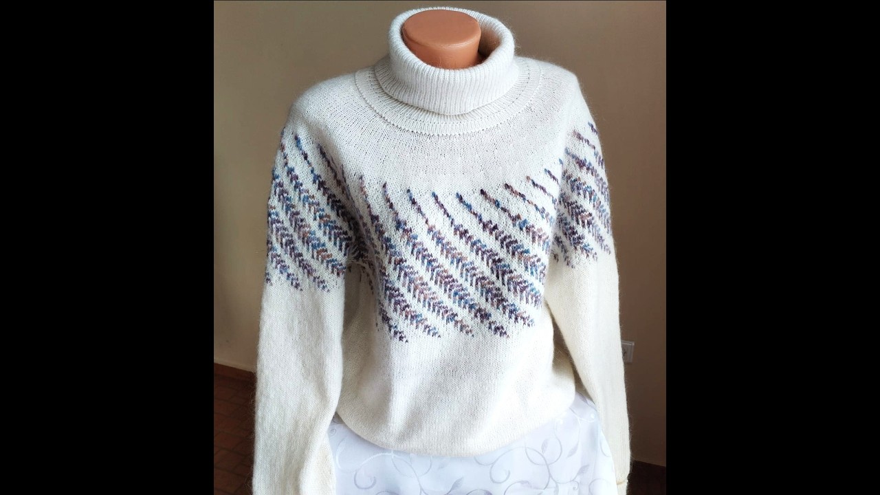 Orbit Top‑Down Sweater:Part 1 — Overview & Neckband.Свитер Орбита: Часть 1—обзор и вязание воротника