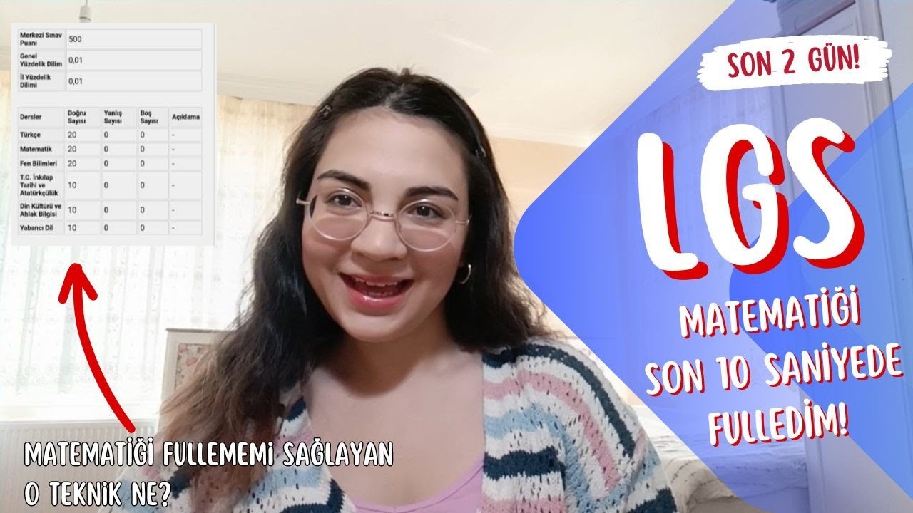 LGS Matematiği Son 10 Saniyede Nasıl Fulledim? Bu Tekniği KESİN Kullan! | #lgs #lgs2024