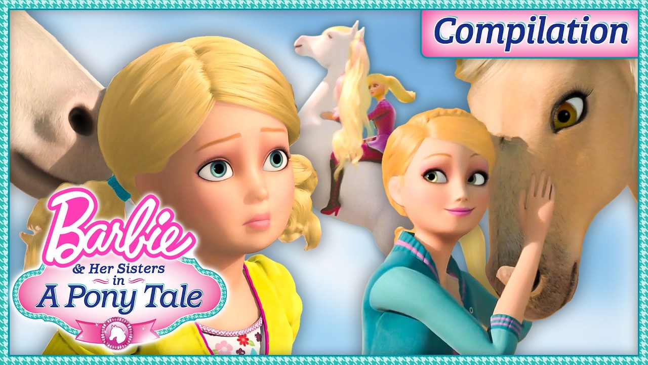 ¡Los Mejores Momentos con Caballos! | Barbie & Her Sisters In A Pony Tale | Compilation