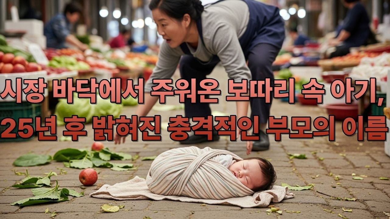 시장 바닥에서 주워온 보따리 속 아기, 25년 후 밝혀진 충격적인 부모의 이름