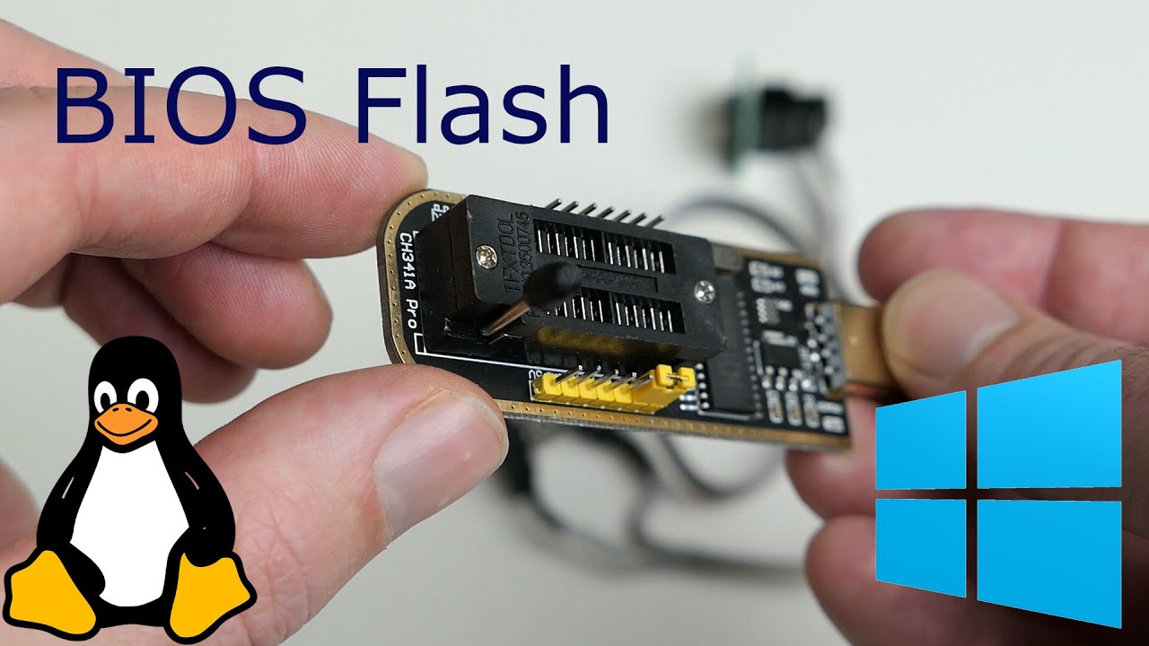 Перепрошивка BIOS в Windows или Linux с помощью минипрограмматора CH341a