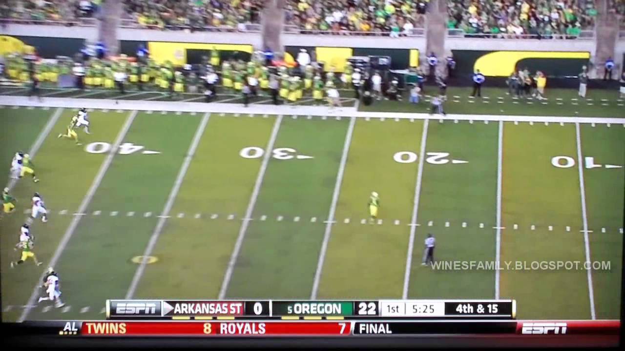 Oregon highlights vs Arkansas St. 9/1/2012