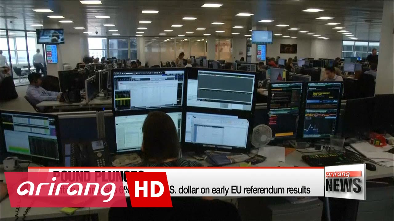 British pound falls 6% against U.S. dollar on early EU referendum results