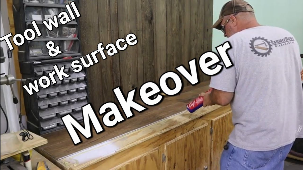 Tool wall and work surface makeover (Woodworking)