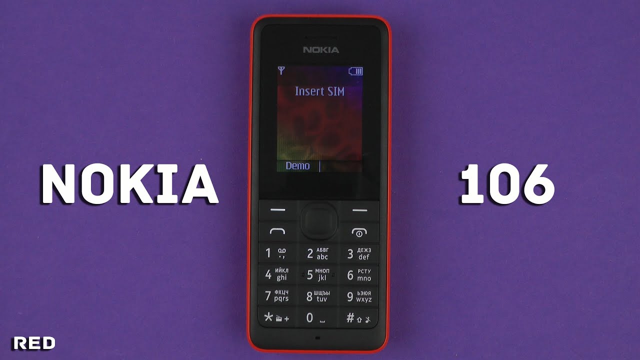 Распаковка Nokia 106 Red