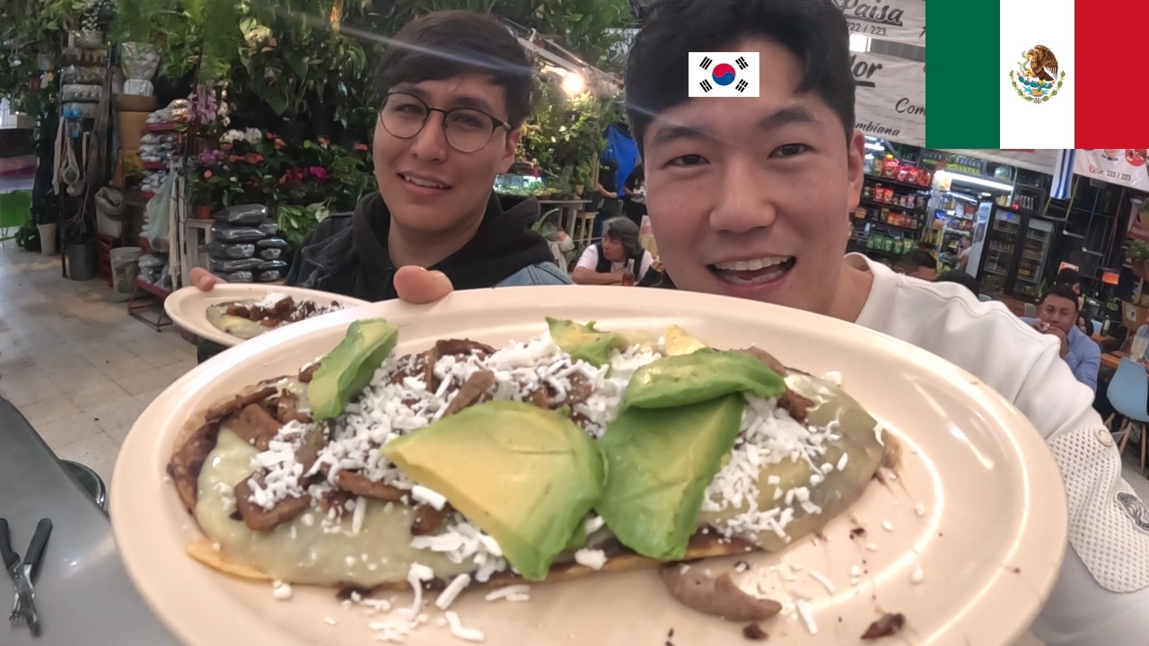 COREANO PROBANDO MIXIOTE Y HUARACHE POR PRIMERA VEZ!! | CDMX(5) 🇲🇽