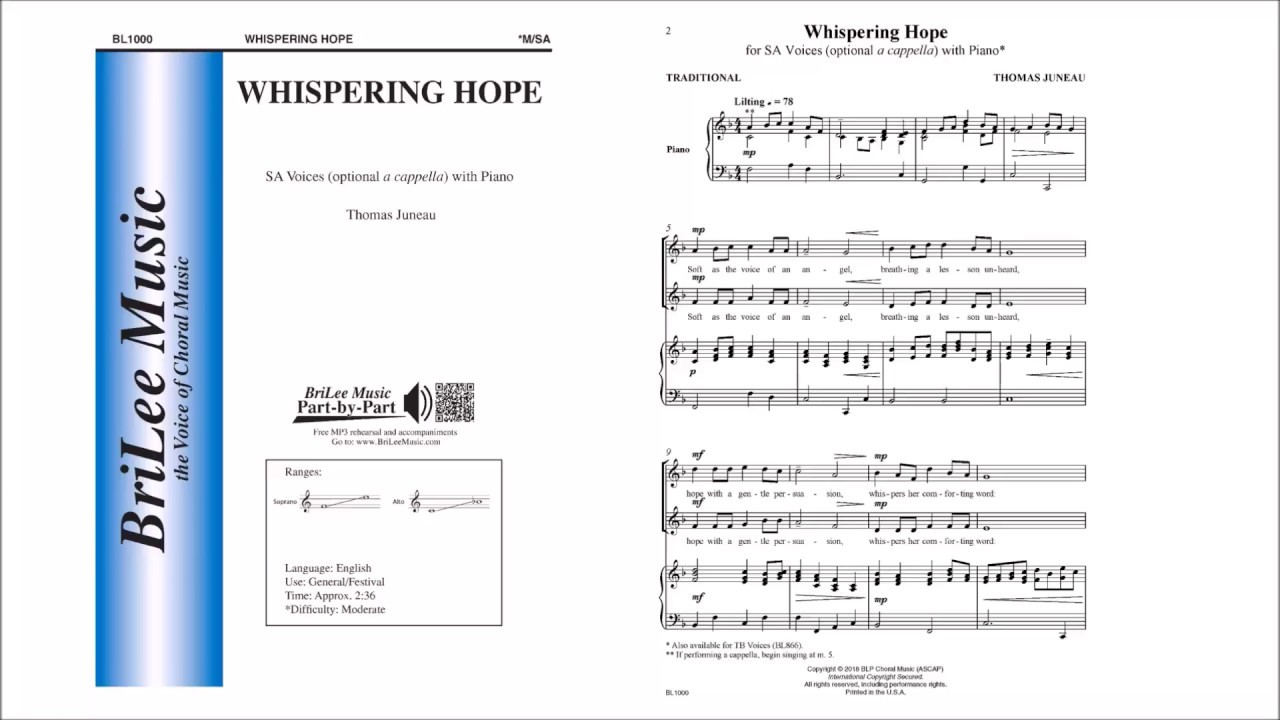 Whispering Hope (BL1000) by Thomas Steven Juneau