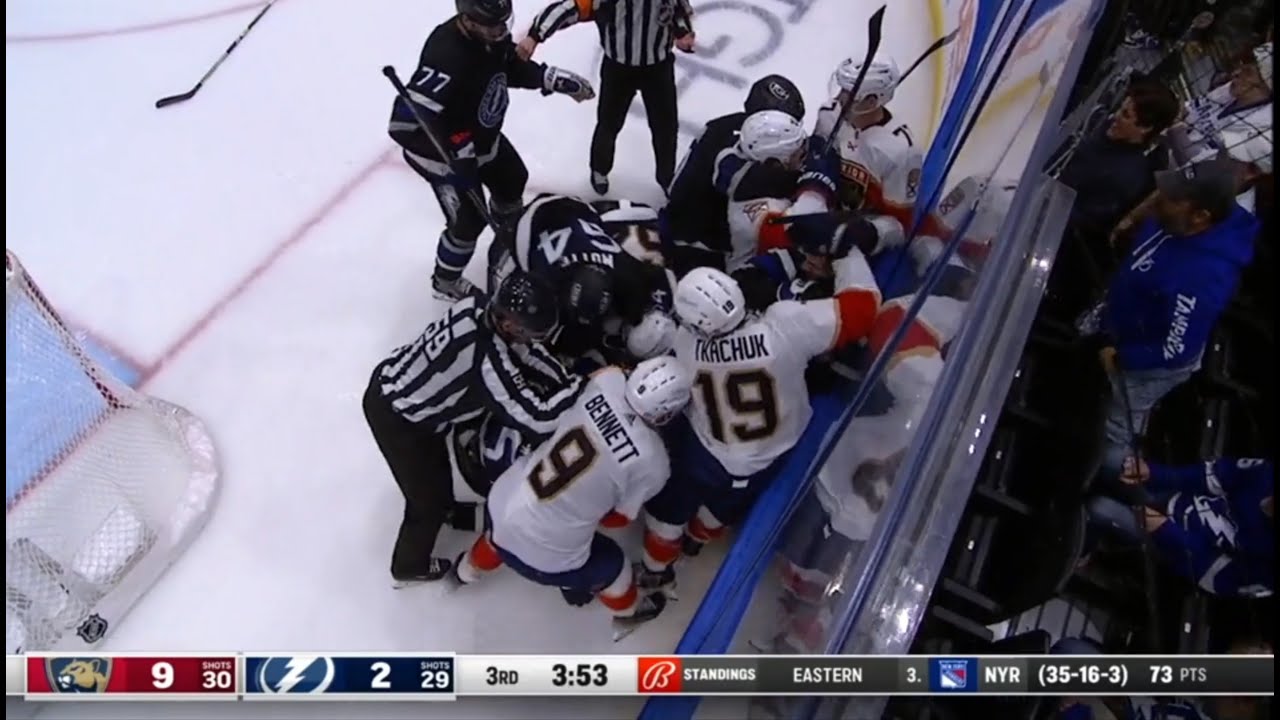Frustration boils over between Panthers & Lightning
