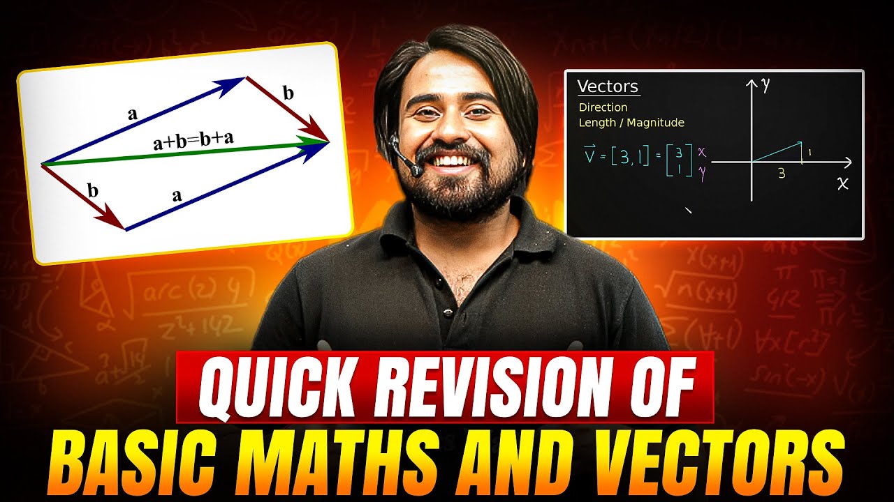 BASIC MATHS & VECTORS - Quick Revision in 18 Minutes | Class 11th Physics | PhysicsWallah