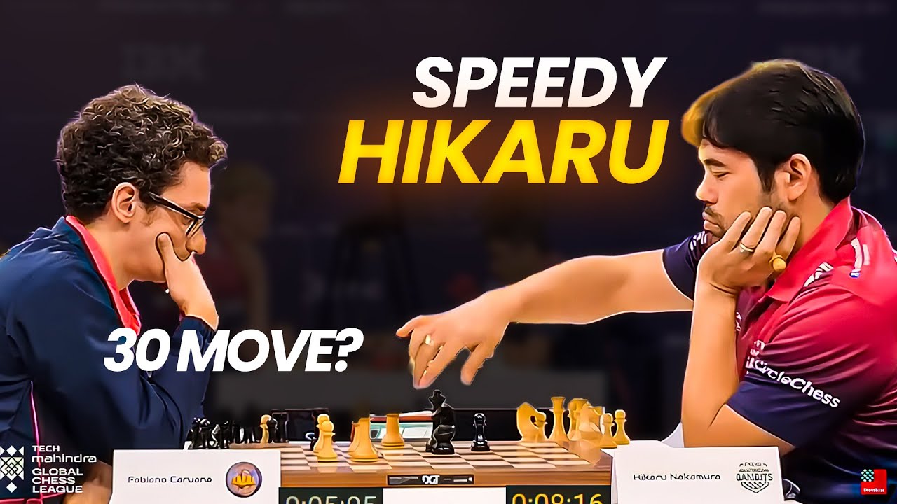 Hikaru blitzes out 30 moves of preparation | Fabiano Caruana vs Hikaru Nakamura | GCL 2025