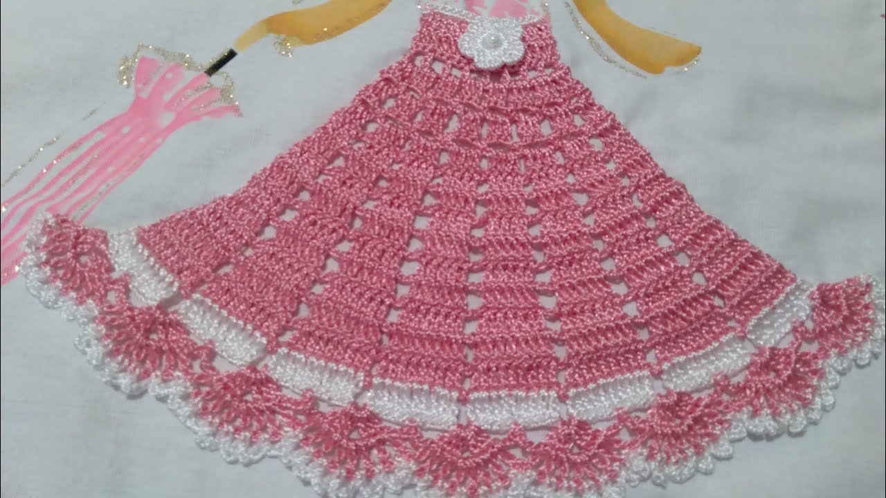 #saiadecroche Saia de Crochê Para Boneca de Pano de Prato Passo a Passo