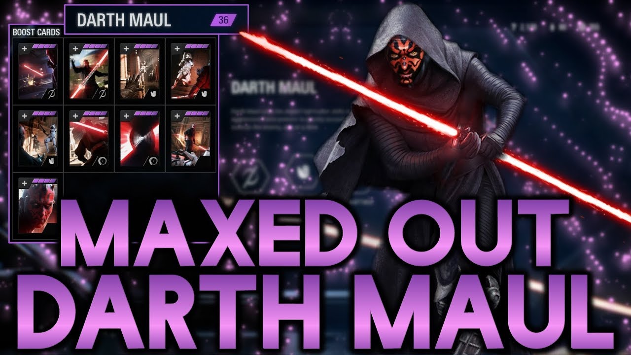 ALL EPIC STAR CARDS MAXED OUT DARTH MAUL! Star Wars Battlefront 2
