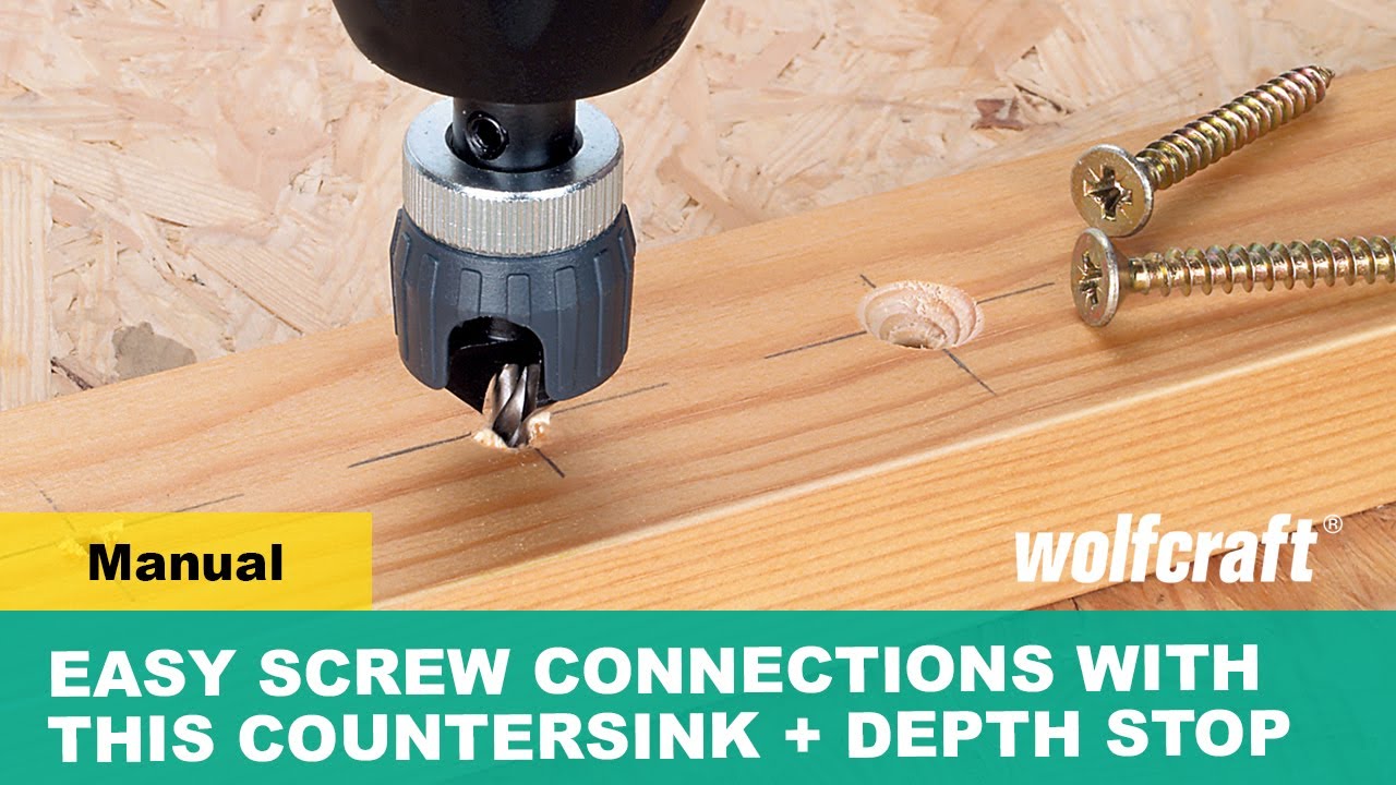 Easy Screw Connections With This Countersink + Depth Stop!