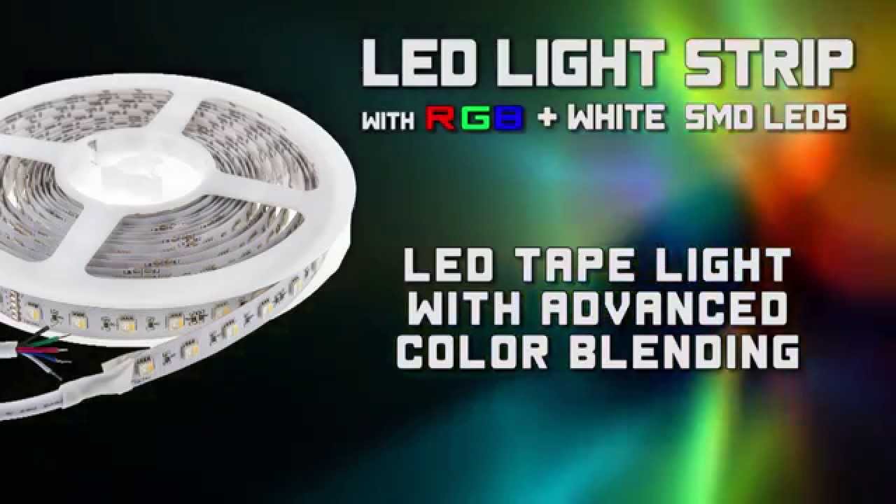 LED Light Strip With RGB Plus White Advanced Color Blending Using Auto Sync Controller