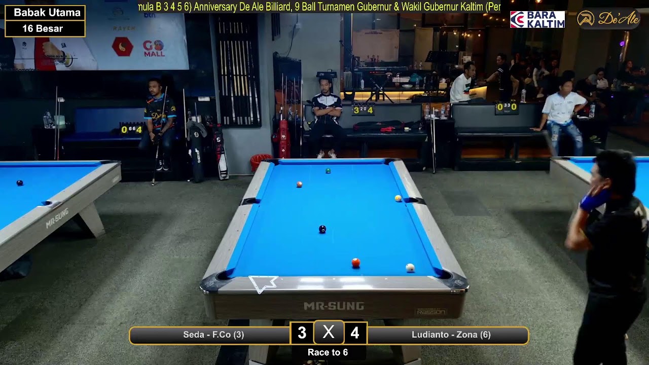 Anniversary De Ale Billiard 9 Ball Turnamen Gubernur & Wakil Gubernur Kaltim (64 Besar Babak Utama)