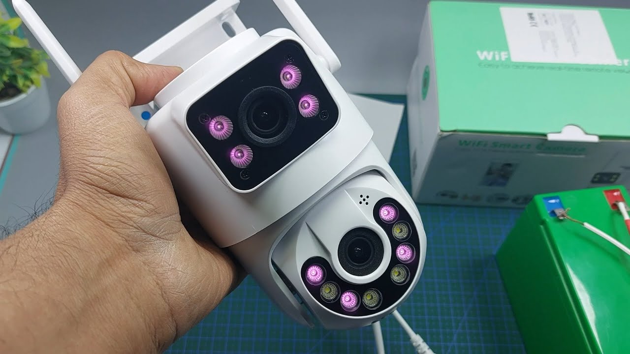 📡 كاميرا WiFi مزدوجة العدسة والشاشة! أمان منزلك بين يديك عبر تطبيق ICSEE 📱