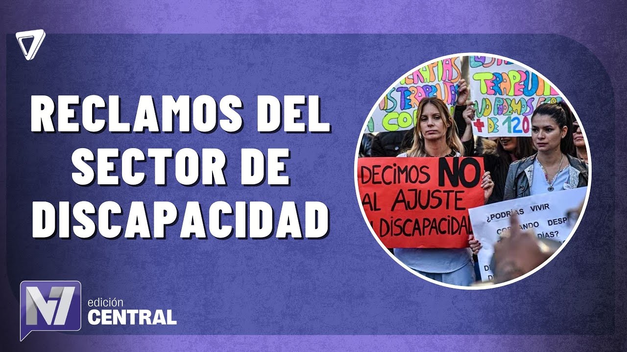 Protesta de prestadores de discapacidad por atrasos en pagos